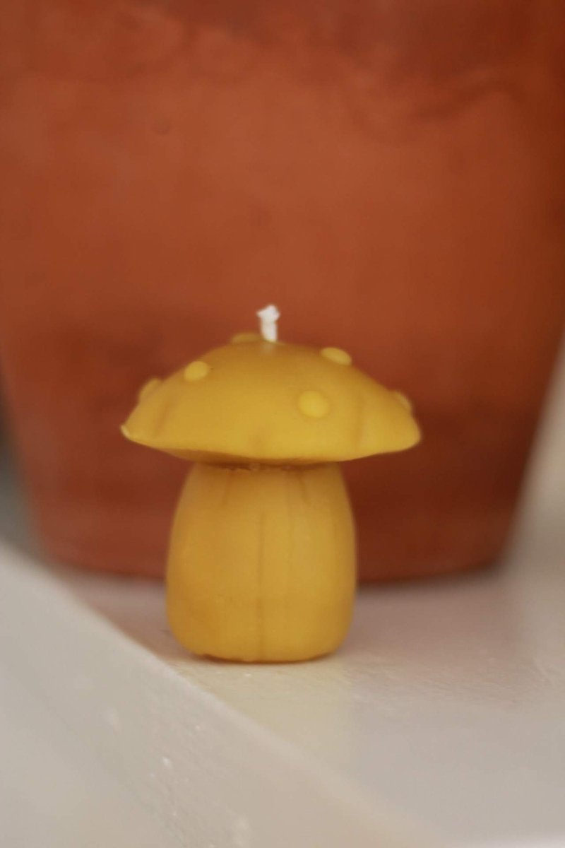 Toadstool Beeswax Candle - The Buzzy Bee Co.