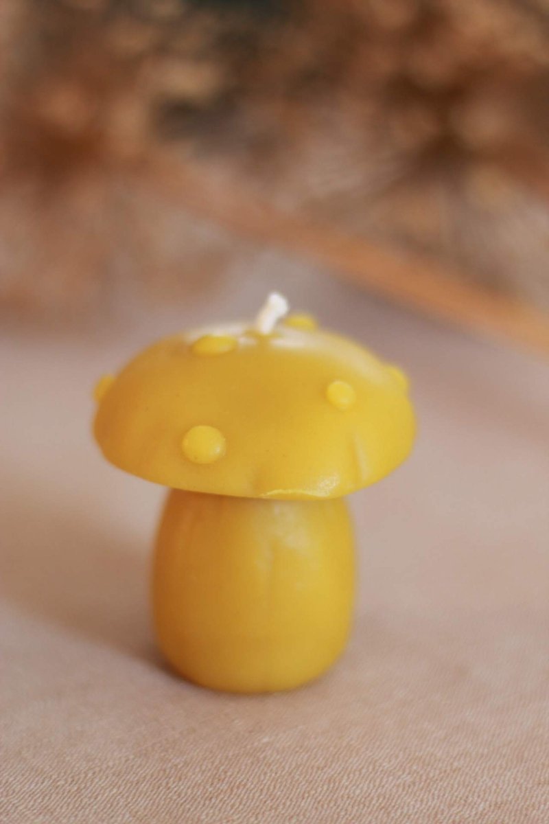 Toadstool Beeswax Candle - The Buzzy Bee Co.